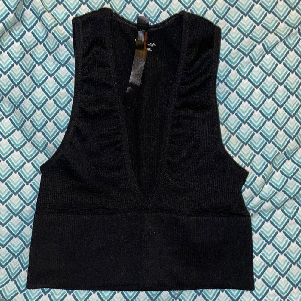 Out from Under black ribbed crop top